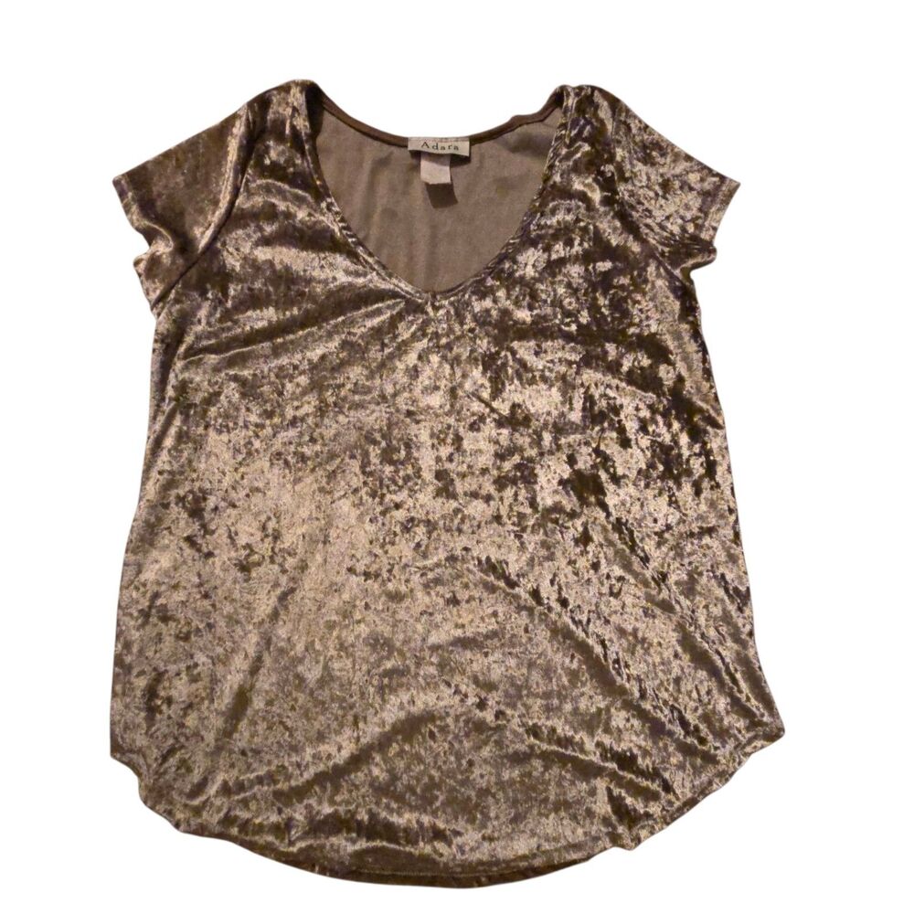 Vintage Adara Velvet Top Large Bronze Whimsygoth Dark Academia 90's